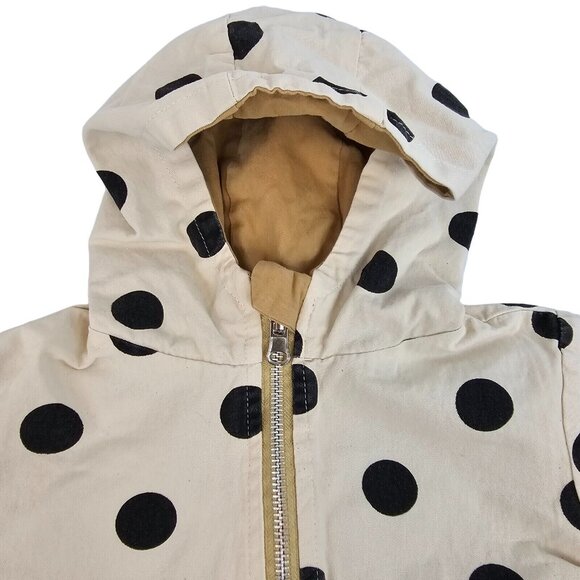 *Last chance item** Baby Toddler Jacket Reversible Unisex Kids Khaki Polka Dot - Picture 6 of 16